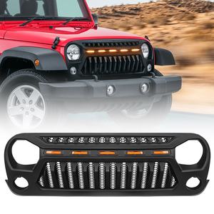 Wrangler-rejilla para <span class=keywords><strong>Jeep</strong></span> Wrangler JK, parrilla modificada, color negro mate, <span class=keywords><strong>Renegade</strong></span>, Compatible con <span class=keywords><strong>Jeep</strong></span> Wrangler JK 2007-2018 - Product Image 2