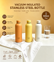 Gourde isotherme en acier inoxydable à double paroi de 500 ml avec goulot étroit pour logo personnalisé