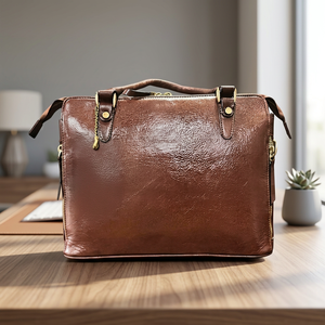 Pochette décontractée pour femme en cuir véritable, style western, avec fermeture éclair, imperméable, légère, grande capacité, pliable et amovible – Meilleure vente - Product Image 6