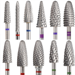 Fraise à ongles professionnelle en carbure de tungstène à coupe croisée de 3/32 po pour nettoyage des cuticules, embouts électriques pour manucure et pédicure en salon - Product Image 1