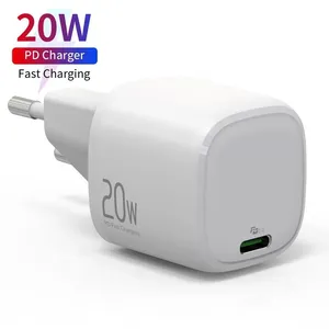 Foldable Phone Mini Wall Charger Single Port Type-C IPhone Adapter 20w Charger For Apple