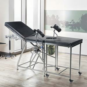 Meja ujian ginekologi baja tahan karat Premium dengan pengaduk dan fitur infus yang dapat disesuaikan untuk prosedur klinis rumah sakit - Product Image 1