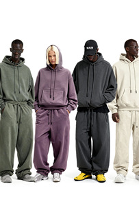 Tuta con Cappuccio Personalizzata, Nuova Collezione Primavera, 51% Cotone 49% Poliestere, Peso del Tessuto 340g, Traspirante, Unisex, Felpa e Pantaloni per <span class=keywords><strong>Uomo</strong></span> - Product Image 2