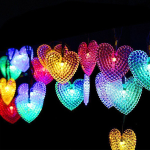 Năng lượng mặt trời 20LED 8 chức năng kỳ nghỉ Đảng ngoài trời trang trí hình trái tim dẫn đèn dây - Product Image 2
