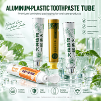 Tube de dentifrice à embout fin pour dosage précis, emballage de pâte de revêtement partiel