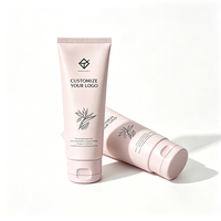 Tube en plastique PE personnalisé beige 60ml 100ml 120ml pour emballage cosmétique, idéal pour le nettoyant visage, la lotion corporelle, la crème de soin – Contenant souple à presser