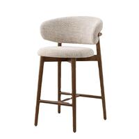 Tabourets de bar modernes en bois massif avec siège rembourré, repose-pieds, sans accoudoirs, pour îlot de cuisine, comptoir, bar, café, hôtel, restaurant, maison