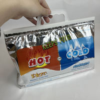 Sacs isothermes chauds et froids isolés par argent en plastique réutilisables faits sur commande de sac pour des aliments plus frais