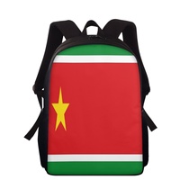 Sac à dos en toile de polyester imprimé numériquement avec drapeau régional de la Guadeloupe, 15 pouces, fermeture éclair, poche intérieure, pour étudiant, usage quotidien, extérieur