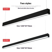 Dimmable Aluminium Lumière Linéaire 0-10V Pendentif Plafonnier Linkable LED Lustres pour Hôtels Bureaux Suspendus Lumières pour Intérieur