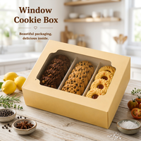 Scatola per Biscotti Personalizzata in Cartone Biodegradabile con Finestra, per Imballaggio Alimentare e Prodotti da Forno