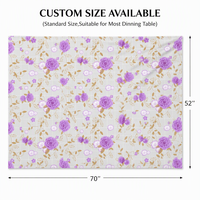 Nappes carrées Xin Shu gris et rose pour tables de 132*178 cm - Nappes jetables et imperméables pour tables de 3 pieds x 5 pieds