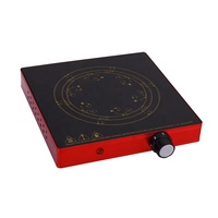 Estufa Eléctrica Portátil Compacta de Vidrio Cristalizado GS CE, Cocina Infrarroja de 1200W y 165mm para Té, Oficina y Hogar