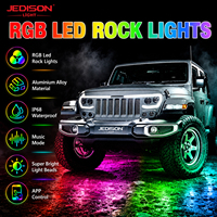 Luces LED RGB para Chasis de 16 Cápsulas, Multimodo, IP68, 12V 24V, Impermeables, Lámpara de Ambiente Exterior para Camioneta, Pickup, SUV