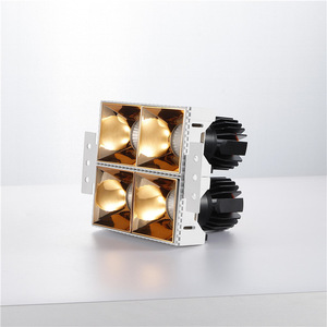 Focos sin Bordes, 4 Cabezas, Carcasa Integrada, Kit de Downlights para Ingeniería Hotelera, Luces de Techo y de Pared para el Hogar - Product Image 1