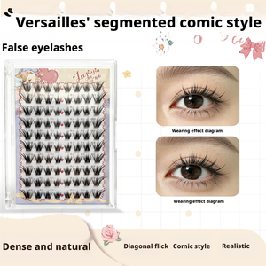 Extensions de cils individuelles faites à la main, volume Lahes, boîtes réutilisables, cheveux synthétiques, vente en gros, plusieurs rangées de cils - Product Image 1