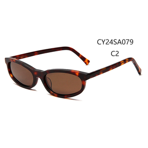 MS CY24SA079ビンテージアセテート偏光太陽メガネ狭いフレームサングラスカスタマイズ女性シェードUV400映画スタースタイル - Product Image 3