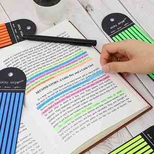 Fluorescent Color Highlighter Strips Self-Adhesive Transparent Note Paper Tabs Note Annotating School Office Home Use Brand - Product Image 5