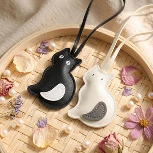 PU Leather Cat Shape Pendant Women's Handbag Decoration 3D Cotton-Padded DIY <b>Car</b> Hanging <b>Ornament</b> Welcome Gifts Promotional - Product Image 3