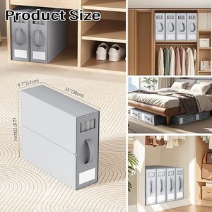 Foldable Eco-Friendly Fabric Storage Bins Woven Bedding Organizer <strong>Container</strong> <strong>Boxes</strong> Bed Sheets Blankets Foldable Bedding Clothes - Product Image 6