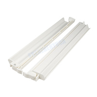 Lot de 4 Racks Mah Jong de 19 pouces Racks de Mahjong américain en plastique blanc avec mains secourables attachées