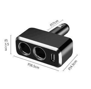 Phổ 12V-24V 2-Cách Tự Động Xe Thuốc Lá Nhẹ Hơn Socket Splitter Ổ Cắm Điện Adapter Sạc Kép USB <span class=keywords><strong>Car</strong></span> Charger - Product Image 3