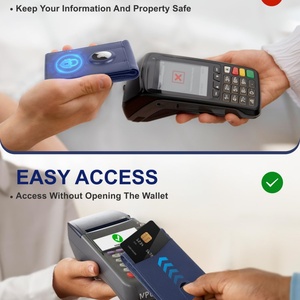 Cartera Delgada de Cuero Genuino Boshiho con Bolsillo Frontal para Hombre, con Ranura para AirTag y Bloqueo RFID - Product Image 6