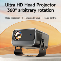 LONNST CY900 1080p Mini proyector portátil Wifi Smart LED Proyector Brillo Lente giratoria Enfoque automático