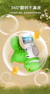 OEM venta de niños de verano al aire libre dinosaurio pistola de burbujas máquina juguetes totalmente automático ametralladora de burbujas conjunto para juegos de burbujas de fiesta - Product Image 5