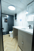 Maison conteneur extensible double face de 40 pieds, maison modulaire préfabriquée pliable, étanche avec cuisine et salle de bain complètes