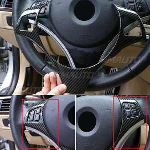Pegatinas para Volante de Coche, Fibra de Carbono Real, Tira Decorativa Modificada, Cubierta de Marco, Adhesivo Decorativo para BMW Serie M3 E90 E92 E93 - Product Image 2