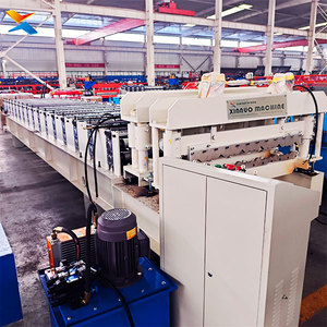 Machine de formage de tuiles de toit trapézoïdales automatiques Xinnuo CE, largeur d'alimentation de 1200 mm, entraînement par moteur à engrenages - Product Image 1