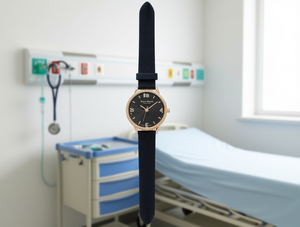 Relojes para Enfermeras, Reloj Clásico para Enfermera de 32 mm, Caja Redonda de Aleación, Correa de Nailon, Movimiento de Cuarzo Negro, Visualización de Fecha - Product Image 2