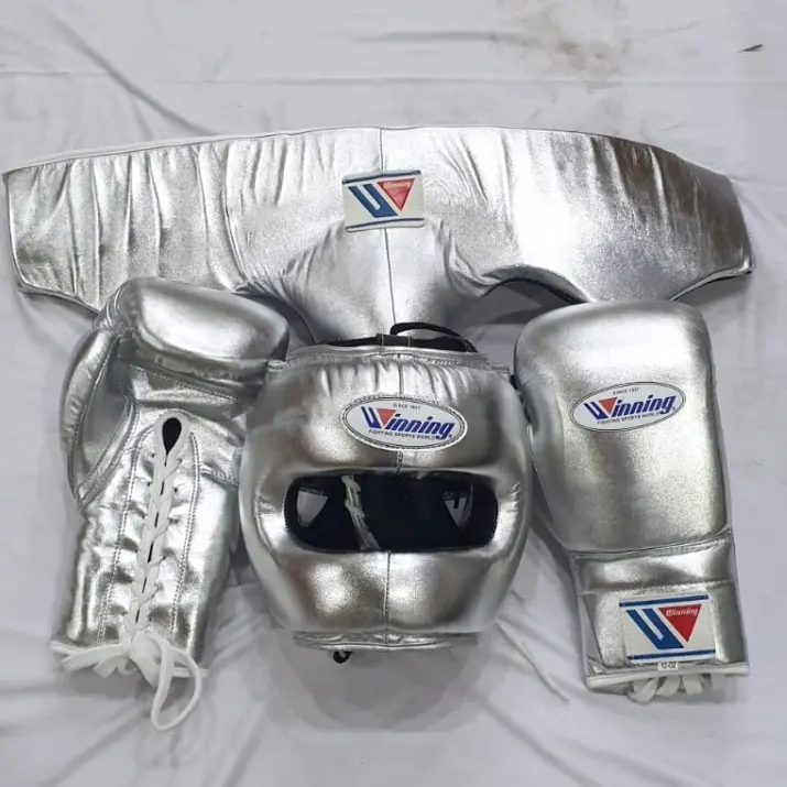 Conjunto profissional, kit de boxe feito sob encomenda boxe equipamento de boxe luvas de couro guarda-cabeça