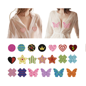Venta al por mayor desechable estrella flor forma Invisible autoadhesivo Sexy pecho pétalos pezón cubre Sexy pecho empanadas pegatina - Product Image 6