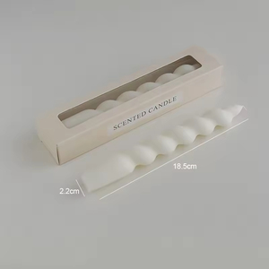 Hot Selling Colorful Twisted Spiral Scented <b>Taper</b> <b>Candles</b> With Individual Packing for Birthday Party Decoration - Product Image 3