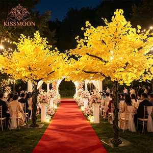 Grande Albero di Ginkgo Artificiale con <span class=keywords><strong>Foglie</strong></span> <span class=keywords><strong>Gialle</strong></span> in Seta e Tronco in Fibra di Vetro per Decorazioni di Matrimoni ed Eventi, Interni ed Esterni - Product Image 2