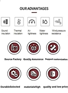 ประตูบานเฟี้ยมกระจกสองชั้นแบบพับได้ทันสมัยสำหรับห้องนอนภายนอก ระเบียง กันเสียง กันน้ำ โครงอะลูมิเนียม เหมาะสำหรับโรงเรียน - Product Image 4