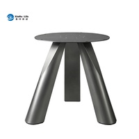 Pied de table rond doré moderne de luxe en acier au carbone pour salle à manger, hôtel, restaurant