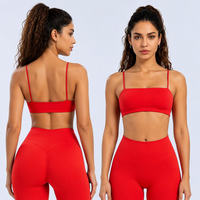 Nouveau Soutien-Gorge Court à Bretelles 2026 Populaire pour Femme en Nylon Spandex Respirant, Très Élastique, Léger, Anti-choc, Dos Nudité et Fermeture Avant
