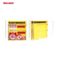 Kit de Station de Cadenas de Verrouillage Loto Sécurité Industrielle avec Couvercle Transparent Mural