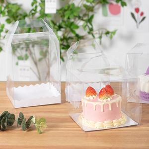 กล่องบรรจุภัณฑ์เค้กพร้อมหูจับ,กล่องใสขนาดเล็กพกพาได้สำหรับสัตว์เลี้ยงเกรดอาหารขนาด<span class=keywords><strong>2</strong></span> <span class=keywords><strong>3</strong></span> 4 5นิ้ว - Product Image 5