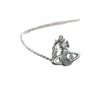 Conjunto de Collar y Pendientes de Latón con Circonitas para Mujer, Diseño de Luna, Saturno y Estrella, Estilo Reina Occidental Vivienne, Novedad, para Aniversario, Venta al por Mayor - Product Image 5