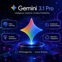 공식 구글 제미니 3.1 프로 12개월 구독권 5TB 네트워킹 및 서버 글로벌 사용 개인 이메일 계정 연결