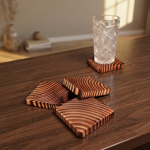 Los Más Vendidos, BS INTERNATIONAL NA240, Posavasos Ecológicos de Madera Estilo Bohemio, Cuadrados, de 5 mm de Grosor y 500 mm de Diámetro, para Café y Té, Decorativos - Product Image 1