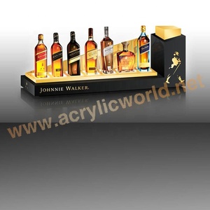Custom 3 Tier <b>Acrylic</b> Wine Bottle Presenter Retail Bottle Display <b>Stand</b> for Bar Store - Product Image 2