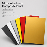Panneau composite en aluminium de 4 mm, taille personnalisée pour mur-rideau et façade d'hôtel avec miroir