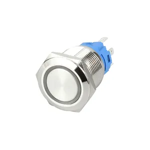 Daiertek 19MM 1NO1NC SPDT Latching 12V Light Electronic Marine Waterproof Metal Push Button Switch For Car Marine Boat