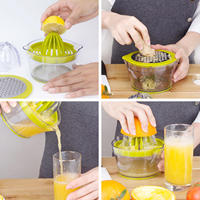 Multifunctionele roestvrijstalen citrus- en groentesapcentrifuge met opvangbak, eenvoudig te reinigen, handbediend, slimme dagelijkse tool