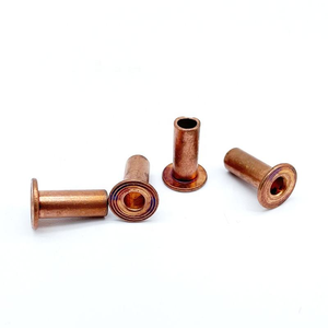 Rivets plats creux en cuivre, directement de l'usine, pour la quincaillerie de meubles, adaptés aux rivets tubulaires. - Product Image 1